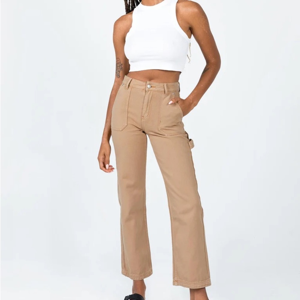 3 for $25 Princess Polly CARPENTER STRAIGHT LEG JEANS BROWN | size 6